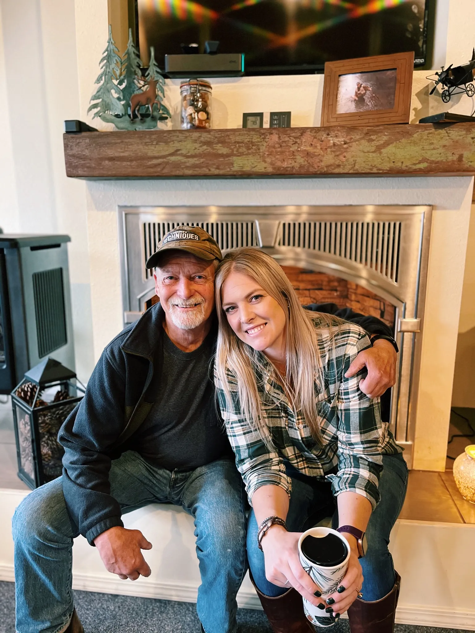 Ryann Blake with her father Bob, founder of Chimney Techniques